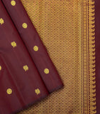 Radhika , Pure Kanchipuram Silk Hand Woven 1G Pure Zari hand weaving jari butta rich pallu with blouse-SACHI001KS