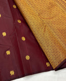 Radhika , Pure Kanchipuram Silk Hand Woven 1G Pure Zari hand weaving jari butta rich pallu with blouse-SACHI001KS