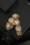 Manikarnika , elegant Gold Finish Kundan Bangles set for women -JAY001KBN