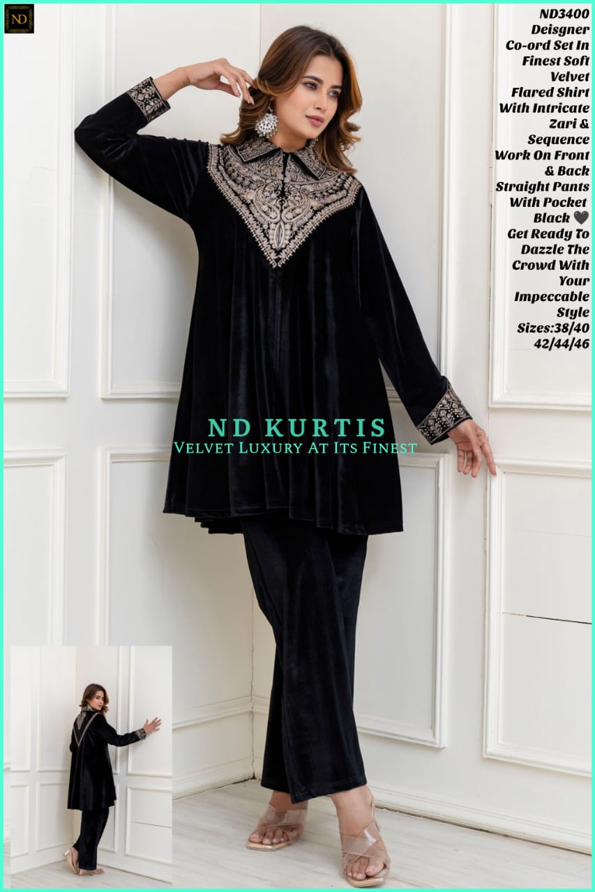 家具じゃないけど...black winter coordinate set Buy RIDAA Women's Stylish Winter Velvet Co-Ord Set for Women