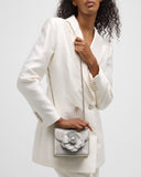 PARTY PARTY Crystal-Embellished Flap Flower Full Stone Work  Sling clutch -KJF001SC