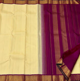 Jyothirmayi , Pure Kanchipuram Silk Hand Woven 1G Pure Zari KORVAI rich pallu with contrast blouse-SACHI001KS