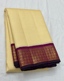 Jyothirmayi , Pure Kanchipuram Silk Hand Woven 1G Pure Zari KORVAI rich pallu with contrast blouse-SACHI001KS