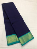 Remadevi , Pure Kanchipuram Silk Hand Woven 1G Pure Zari KORVAI rich pallu with contrast blouse -SACHI001RD