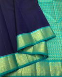 Remadevi , Pure Kanchipuram Silk Hand Woven 1G Pure Zari KORVAI rich pallu with contrast blouse -SACHI001RD