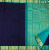 Remadevi , Pure Kanchipuram Silk Hand Woven 1G Pure Zari KORVAI rich pallu with contrast blouse -SACHI001RD