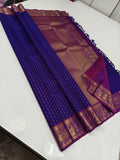Natasha , elegant Kanjeevaram Handwoven 2 gram Pure Zari Saree for women -SRI001KSSA