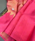 Anuraadha , elegant Pink Kanjivaram Silk Saree with Gold Zari -SACHI001PS
