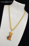 Murugan, Premium Quality Brass Metal Antique Polish Lord Murugan Pendant Chain with Nagas Work -SHAKI001LMA