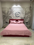 Pastel Pink Shade Herclux Premium Designer Quilted Bedcover Set -PREET001PP