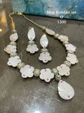 Sindoora , elegant Mother of Pearl Necklace Set for Women -JAYDU001MP