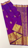 Durgamoha , Majenta shade Kanjivaram Silk Saree with Golden Zari and Motifs-SACHI001MS