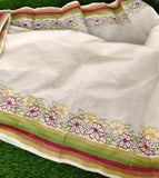 Madhubala , elegant Kerala Cotton Saree with Cutwork Design- DEEP001KCS