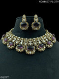 Gayatri , elegant Antique Finish Kundan Necklace Set for women -JAYDU001KN