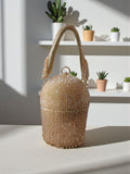 Golden Shade Premium Crystal Ball Bucket Bag Clutch for Women -AKSH001GS