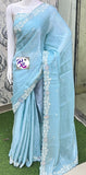 Pastel Blue Shade Party wear Fancy Saree for women -SOC001PB