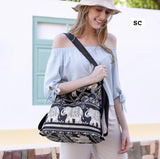 Little Elephants , elegant Black Elephant Design Shoulder Bag /Sling Bag for women -SC001ED