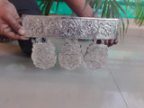 Ganesha , Foldable Silver Finish Bandarwal / Toran / entrance decor-BRIJ001ST