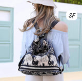Little Elephants , elegant Black Elephant Design Shoulder Bag /Sling Bag for women -SC001ED