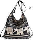 Little Elephants , elegant Black Elephant Design Shoulder Bag /Sling Bag for women -SC001ED