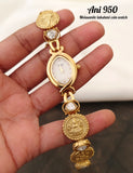 Golden Laxmi Coin Moissonite Watch for Women -LR001GW