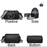 Black Sling Bag with Elephant Design -GUP001BL