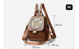 Deep Brown shade Deer Design Beautiful Backpack for Women -SC001BPDBR