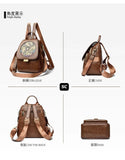 Tan Brown shade Deer Design Beautiful Backpack for Women -SC001BPT