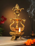 Brass Lord Ganesha and Goddess Lakshmi Diya -MK001GGL