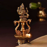 Brass Lord Ganesha and Goddess Lakshmi Diya -MK001GGL