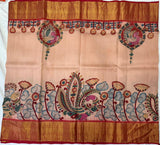 Janaki  , Kanchipuram Pure Handloom Kalamkari silk saree for women -SACHI001KK