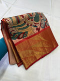 Janaki  , Kanchipuram Pure Handloom Kalamkari silk saree for women -SACHI001KK