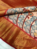 Janaki  , Kanchipuram Pure Handloom Kalamkari silk saree for women -SACHI001KK