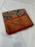 Janaki  , Kanchipuram Pure Handloom Kalamkari silk saree for women -SACHI001KK