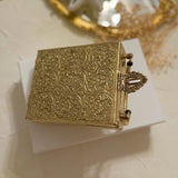 Muskan ,Hand engraved Designer  Golden Metal Clutch for women -MUSK001GC