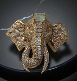 Gajendra , Victorian Finish Elephant Design Royal Designer Brooch for Men - JAYDU001BM