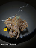 Gajendra , Victorian Finish Elephant Design Royal Designer Brooch for Men - JAYDU001BM