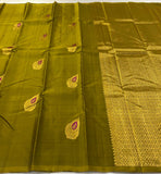 Vasanthasena , Elegant Kanjeevaram Pure Silk Handloom Saree with 2 Gram Gold Zari-SACHI001MSA