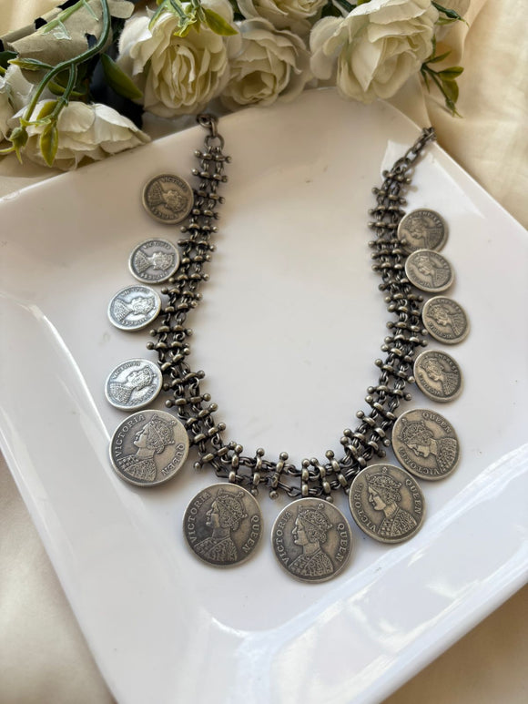 Beautiful Victorian Coin necklace for women -MUSK001CN