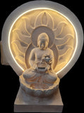 Lotus Buddha Fountain with Surya Chakra for Home Decor -ANUB001SCLB