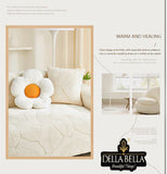 Cream Shade Beautiful Leaf Design Jacquard Elastic Fitted Sofa Cover Set -CT001SCC