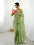 Natasha , Drape elegance in seconds with Sparkle silk ready to wear saree with stitched Blouse-SSS001SSB