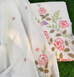Elegant off-white Chanderi cotton silk salwar suit set for women -DEEP001SS