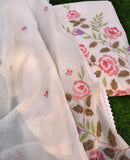 Elegant off-white Chanderi cotton silk salwar suit set for women -DEEP001SS