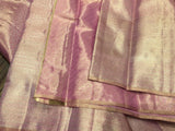 Madhavi , Pink Kanjeevaram Handloom Silk Saree with Pallu for Women -SACHI001PSS