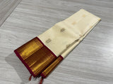 All over saree woven in 1 gram gold zari premium quality handwoven interlocking korvai Kanjivaram silk saree-SACHI001KK
