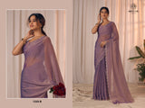 Mehek Lavender Beautiful Georgette Saree for women -OM0001GL