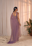 Mehek Lavender Beautiful Georgette Saree for women -OM0001GL