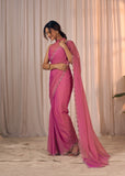 Mehek Pink Beautiful Georgette Saree for women -OM0001MSB