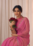 Mehek Pink Beautiful Georgette Saree for women -OM0001MSB
